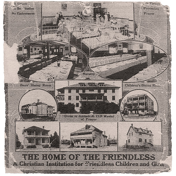 Document showing the different rooms in the Home of the Friendless.