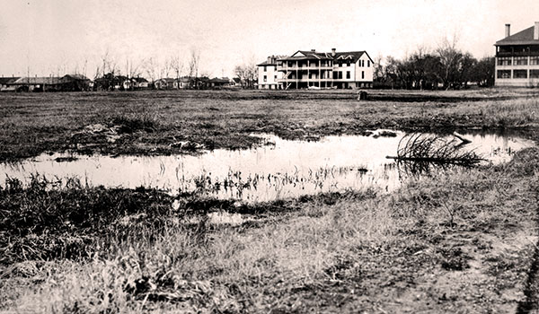 Large home with a large yard.